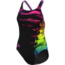 adidas Infitex+ Streamline Graphic Swimsuit - Black/Shock Purple
