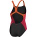 Adidas Colour Block Swimsuit - Black/Pink/Orange