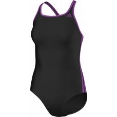 3-Stripes Swimsuit - Black/Purple